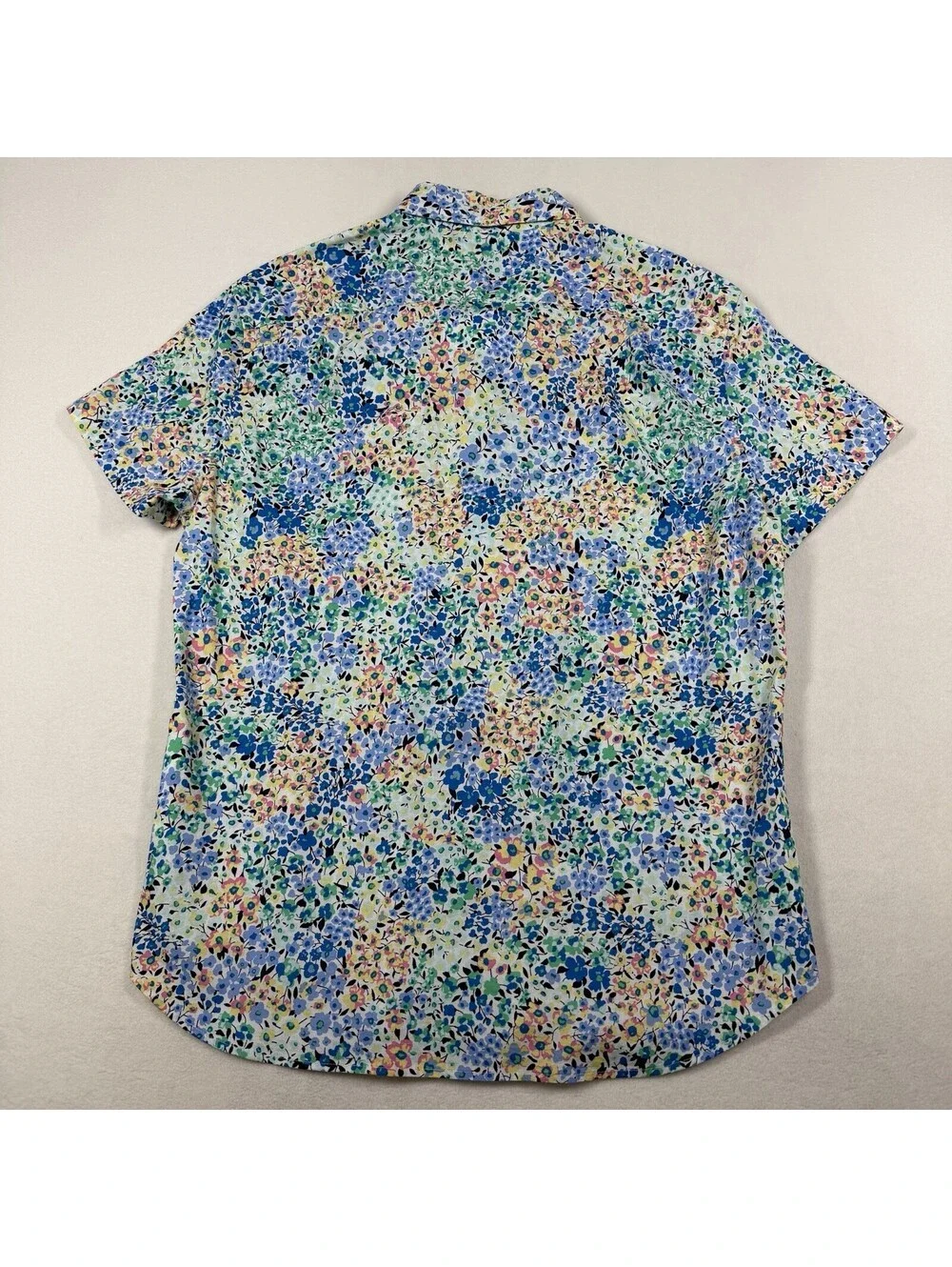 J. Crew Flex Washed Shirt Mens Slim Large Floral Print Short Sleeve Casual NWT